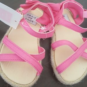 Janie and jack NWT size 4 pink Espadrille summer